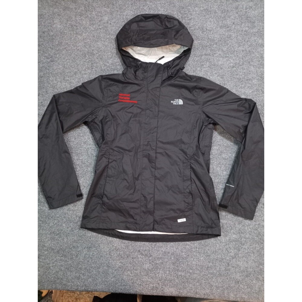 The North Face DryVent Rain Jacket Women Small Black Hooded Waterproof Coat